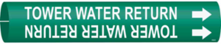 Tower Water Return Pipe Marker, 2.8125" H x 2.8125" W, Fits Pipes 4" Dia. Thru 6" Dia.