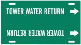 Tower Water Return Pipe Marker, 10" H x 32" W, Fits Pipes 10" Dia. Thru 15" Dia.