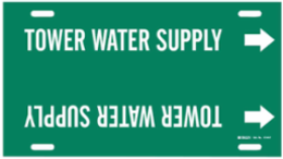 Tower Water Supply Pipe Marker, 8" H x 16" W, Fits Pipes 6" Dia. Thru 7.875" Dia.