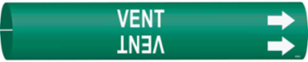 VENT Pipe Marker, Fits Pipes 2.5" Dia. Thru 3.875" Dia.