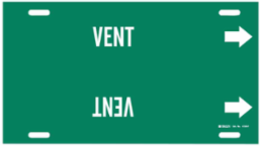 VENT Pipe Marker, 8" H x 16" W, Fits Pipes 6" Dia. Thru 7.875" Dia.