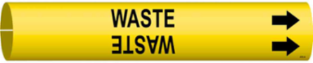 Waste Pipe Marker, 0.8125" H x 0.8125" W, Fits Pipes 0.75" Dia. Thru 1.375" Dia.