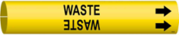 Waste Pipe Marker, 0.875" H x 0.875" W, Fits Pipes 1.5" Dia. Thru 2.375" Dia.