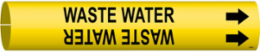Waste Water Pipe Marker, 2" H x 2" W, Fits Pipes 2.5" Dia. Thru 3.875" Dia.