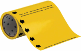 Blank Pipe Marker Roll, 30 ft H x 8 in W, Fits Pipes Up to 2 in Dia.