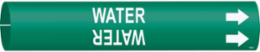 Water Pipe Marker, 0.875" H x 0.875" W, Fits Pipes 1.5" Dia. Thru 2.375" Dia.