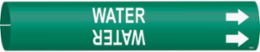 Water Pipe Marker, 2.8125" H x 2.8125" W, Fits Pipes 4" Dia. Thru 6" Dia.