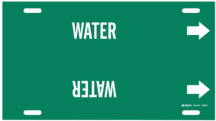 Water Pipe Marker, 10" H x 24" W, Fits Pipes 8" Dia. Thru 9.875" Dia.