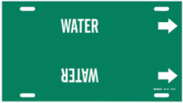 Water Pipe Marker, 10" H x 24" W, Fits Pipes 8" Dia. Thru 9.875" Dia.