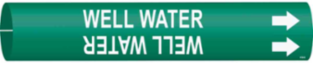 Well Water Pipe Marker, 0.875" H x 0.875" W, Fits Pipes 1.5" Dia. Thru 2.375" Dia.