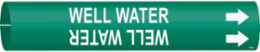 Well Water Pipe Marker, 0.875" H x 0.875" W, Fits Pipes 1.5" Dia. Thru 2.375" Dia.