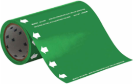 Blank Pipe Marker Roll, 30 ft H x 8 in W, Fits Pipes 2 in Dia. or Smaller