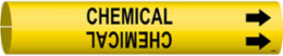 Chemical Pipe Marker, Fits Pipes 4" Dia. Thru 6" Dia.