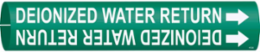 Deionized Water Return Pipe Marker, Fits Pipes 1.5" Dia. Thru 2.375" Dia.