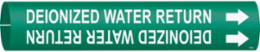 Deionized Water Return Pipe Marker, Fits Pipes 2.5" Dia. Thru 3.875" Dia.