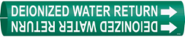 Deionized Water Return Pipe Marker, Fits Pipes 4" Dia. Thru 6" Dia.