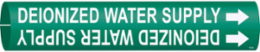 Deionized Water Supply Pipe Marker, Fits Pipes 1.5" Dia. Thru 2.375" Dia.