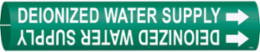 Deionized Water Supply Pipe Marker, Fits Pipes 2.5" Dia. Thru 3.875" Dia.