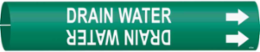 Drain Water Pipe Marker, Fits Pipes 0.75" Dia. Thru 1.375" Dia.