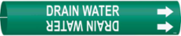 Drain Water Pipe Marker, Fits Pipes 1.5" Dia. Thru 2.375" Dia.