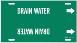 Drain Water Pipe Marker, 10" H x 32" W, Fits Pipes 10" Dia. Thru 15" Dia.
