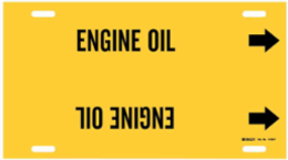 Engine Oil Pipe Marker, 8" H x 16" W, Fits Pipes 6" Dia. Thru 7.875" Dia.