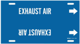 EXHAUST AIR Pipe Marker, 24" W, Fits Pipes 8" Dia. Thru 9.875" Dia.