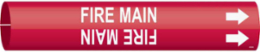 FIRE MAIN Pipe Marker, Fits Pipes 1.5" Dia. Thru 2.375" Dia.