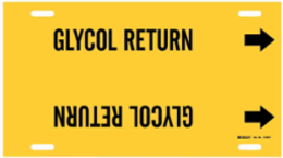 Glycol Return Pipe Marker, 8" H x 16" W, Fits Pipes 6" Dia. Thru 7.875" Dia.
