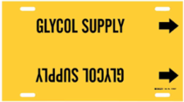 Glycol Supply Pipe Marker, 8" H x 16" W, Fits Pipes 6" Dia. Thru 7.875" Dia.