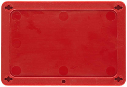 Blank Valve Tags, 3.2 Inch H x 4.7 Inch W, Outdoor Use, Red Plastic
