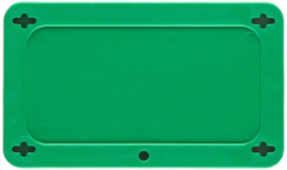 Blank Valve Tags, 2.2 Inch H x 3.7 Inch W, Laminated Plastic, Green