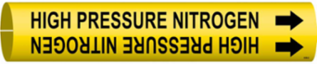 HIGH PRESSURE NITROGEN Pipe Marker, Fits Pipes 2.5" Dia. Thru 3.875" Dia.