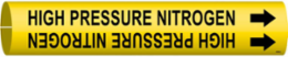 HIGH PRESSURE NITROGEN Pipe Marker, Fits Pipes 2.5" Dia. Thru 3.875" Dia.