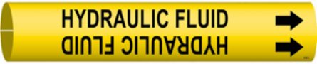 Hydraulic Fluid Pipe Marker, Fits Pipes 2.5" Dia. Thru 3.875" Dia.