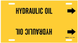 Hydraulic Oil Pipe Marker, 10" H x 32" W, Fits Pipes 10" Dia. Thru 15" Dia.