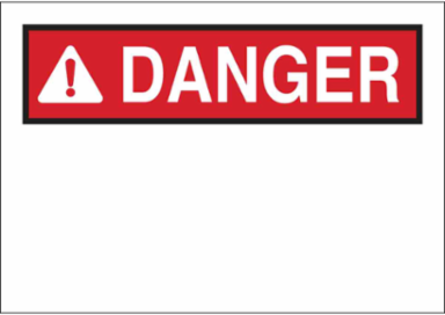 Blank Danger Sign, 7 Inch H x 10 Inch W x 0.035 Inch D, Aluminum, Non-Reflective