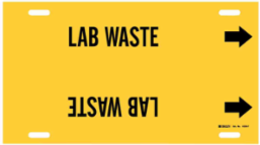 Lab Waste Pipe Marker, 8" H x 16" W, Fits Pipes 6" Dia. Thru 7.875" Dia.