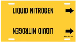 Liquid Nitrogen Pipe Marker, 10" H x 24" W, Fits Pipes 8" Dia. Thru 9.875" Dia.