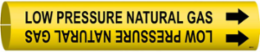LOW PRESSURE NATURAL GAS Pipe Marker, Fits Pipes 2.5" Dia. Thru 3.875" Dia.