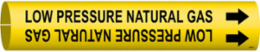 LOW PRESSURE NATURAL GAS Pipe Marker, Fits Pipes 4" Dia. Thru 6" Dia.