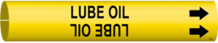 Lube Oil Pipe Marker, Fits Pipes 4" Dia. Thru 6" Dia.