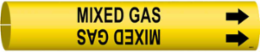 MIXED GAS Pipe Marker, Fits Pipes 2.5" Dia. Thru 3.875" Dia.