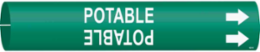 Potable Pipe Marker, Fits Pipes 1.5" Dia. Thru 2.375" Dia.