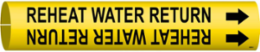 Reheat Water Return Pipe Marker, 2" H x 2" W, Fits Pipes 2.5" Dia. Thru 3.875" Dia.