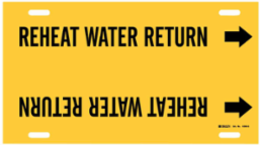 Reheat Water Return Pipe Marker, 10" H x 24" W, Fits Pipes 8" Dia. Thru 9.875" Dia.