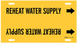 Reheat Water Supply Pipe Marker, 10" H x 24" W, Fits Pipes 8" Dia. Thru 9.875" Dia.