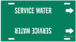 Service Water Pipe Marker, 10" H x 24" W, Fits Pipes 8" Dia. Thru 9.875" Dia.