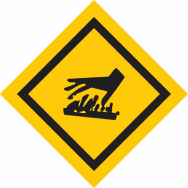 Hot Surface Picto Sign, 7" H x 10" W x 0.035" D, Aluminum