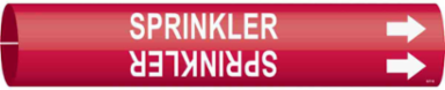 SPRINKLER Pipe Marker, Fits Pipes 1.5" Dia. Thru 2.375" Dia.